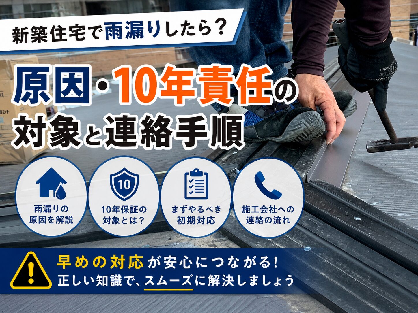 新築住宅で雨漏りしたら？原因・10年責任の対象と連絡手順