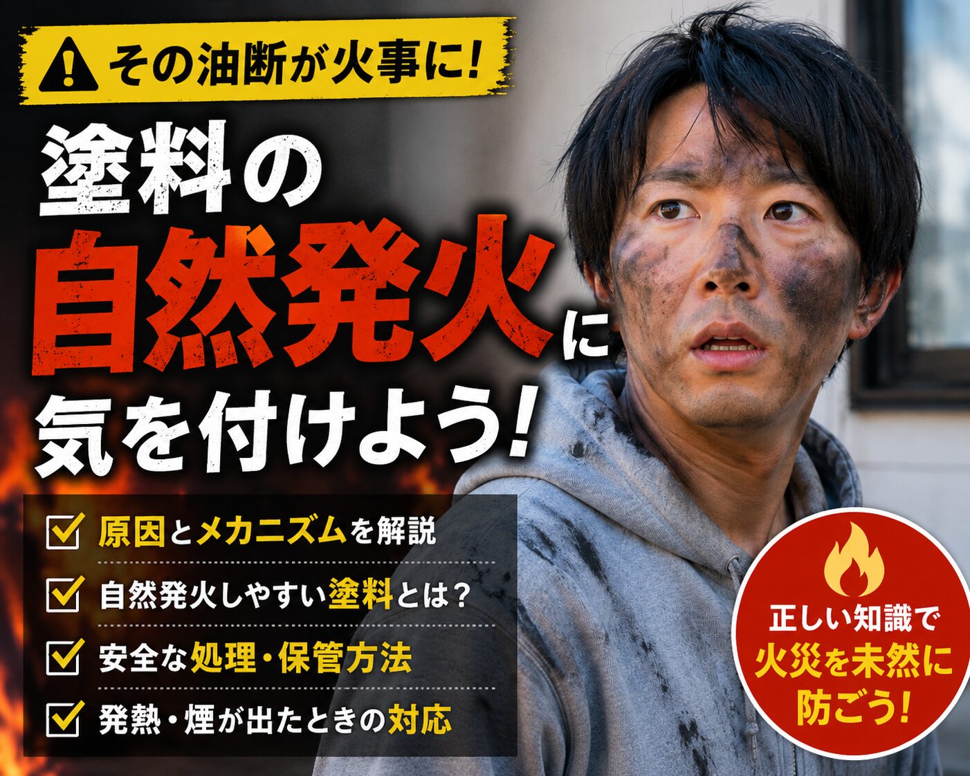 塗料の自然発火に気を付けよう！原因と安全管理方法