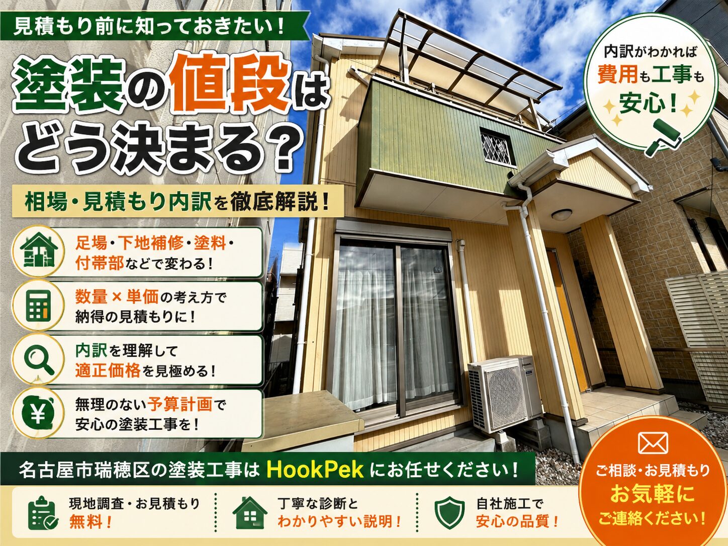 塗装の値段はどう決まる？住宅塗装の相場・見積もり内訳を解説