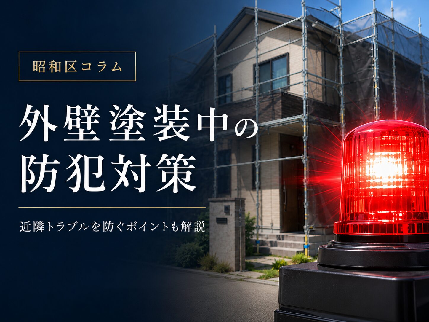 【名古屋市昭和区】外壁塗装中の防犯対策｜足場・留守・近隣トラブルを防ぐ方法